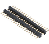 1.0mm间距排针连接器-双排180° 双塑胶